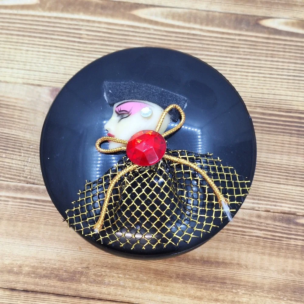 Vintage Chinese Jewelry/Trinket‎ Box Black 4